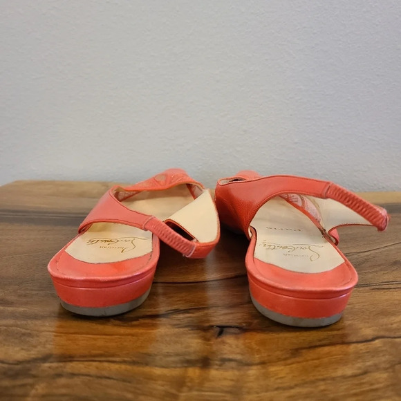 Christian Louboutin Coral Lace Slingback Flats - Picture 10 of 14